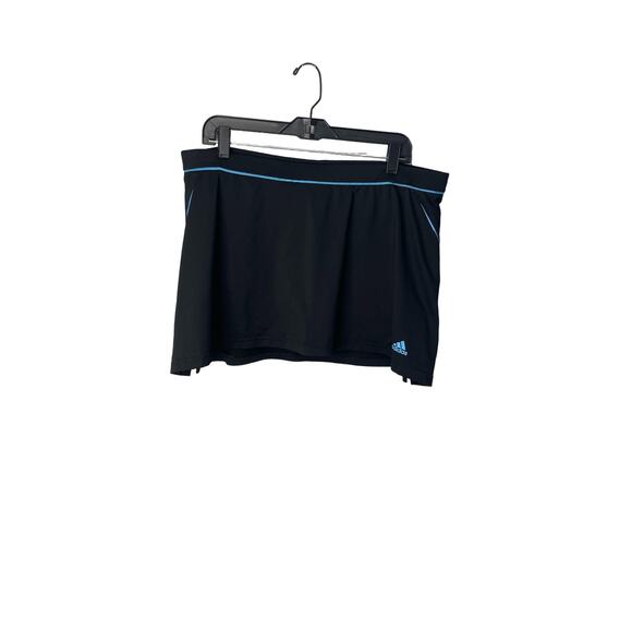 Adidas black light blue stretch pull on drawstring skort interior pocket size XL - Picture 1 of 5